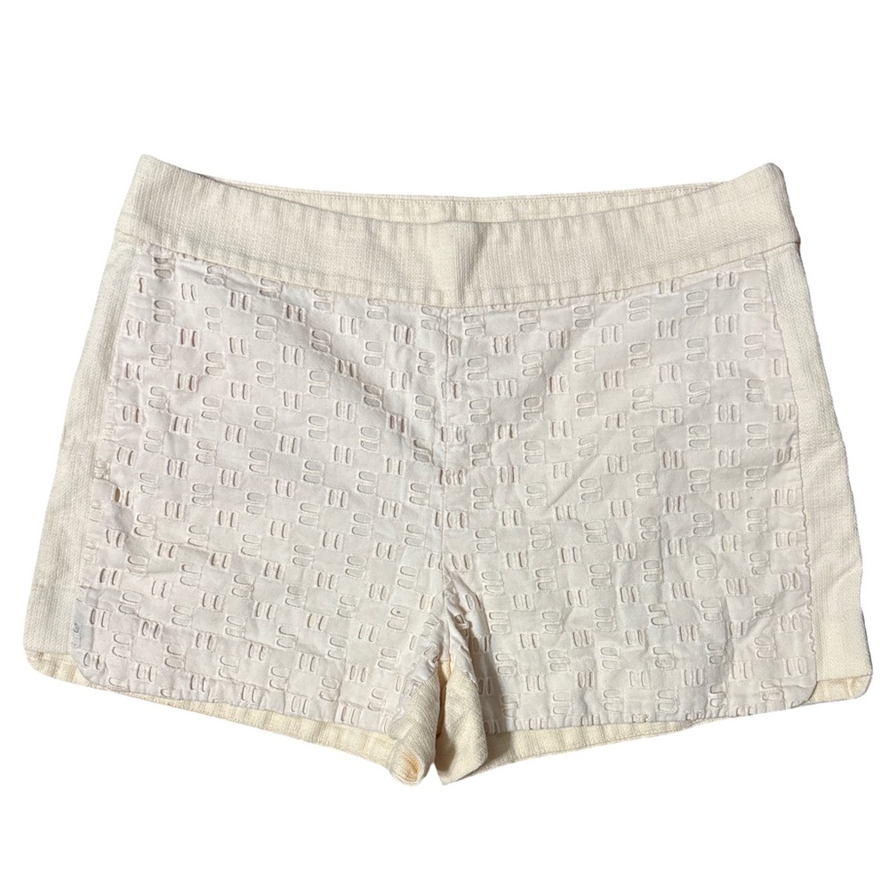 J Crew Womens Cream Eyelet Bermuda Shorts